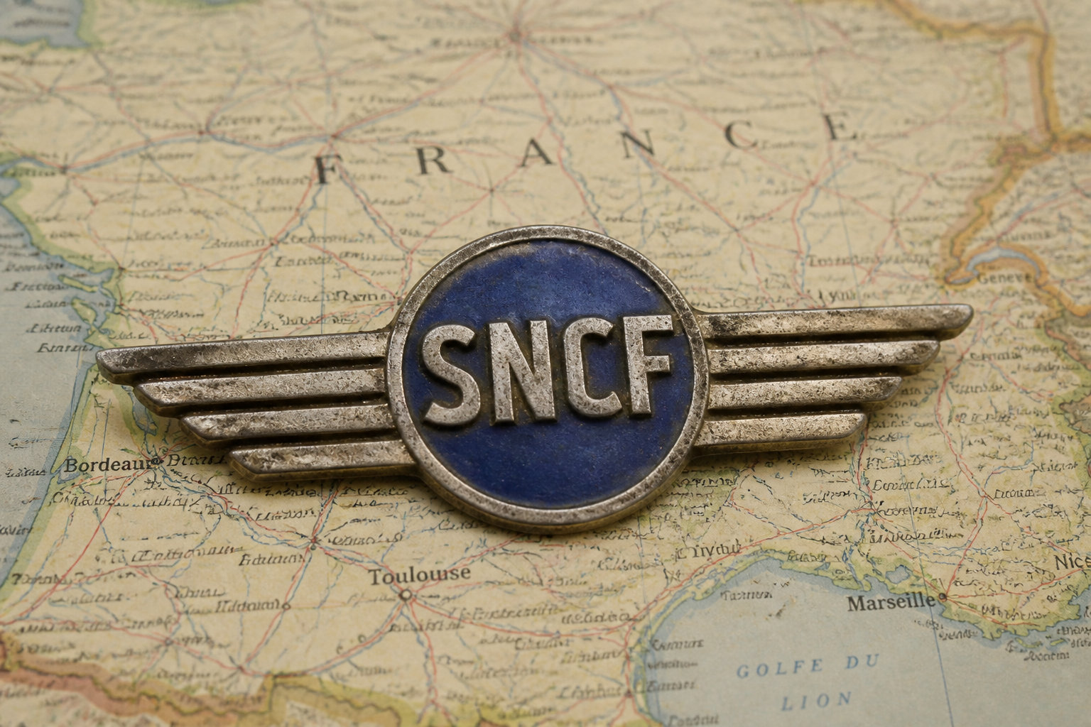 Affirmation territoriale : écusson et carte de France de 1947
