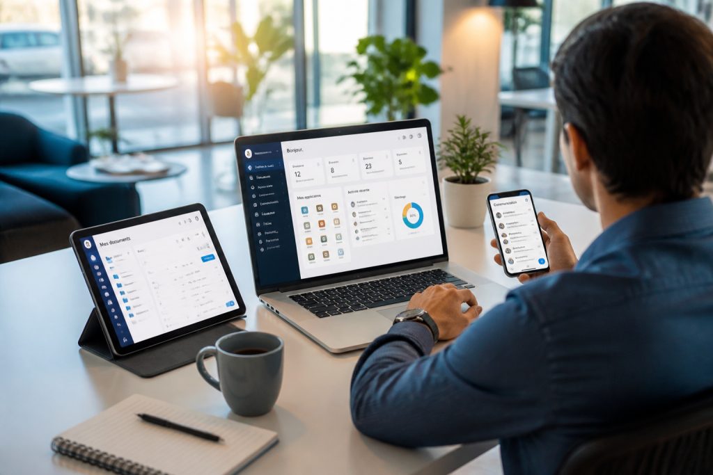 Bureau numérique : espace de travail flexible et accessible
