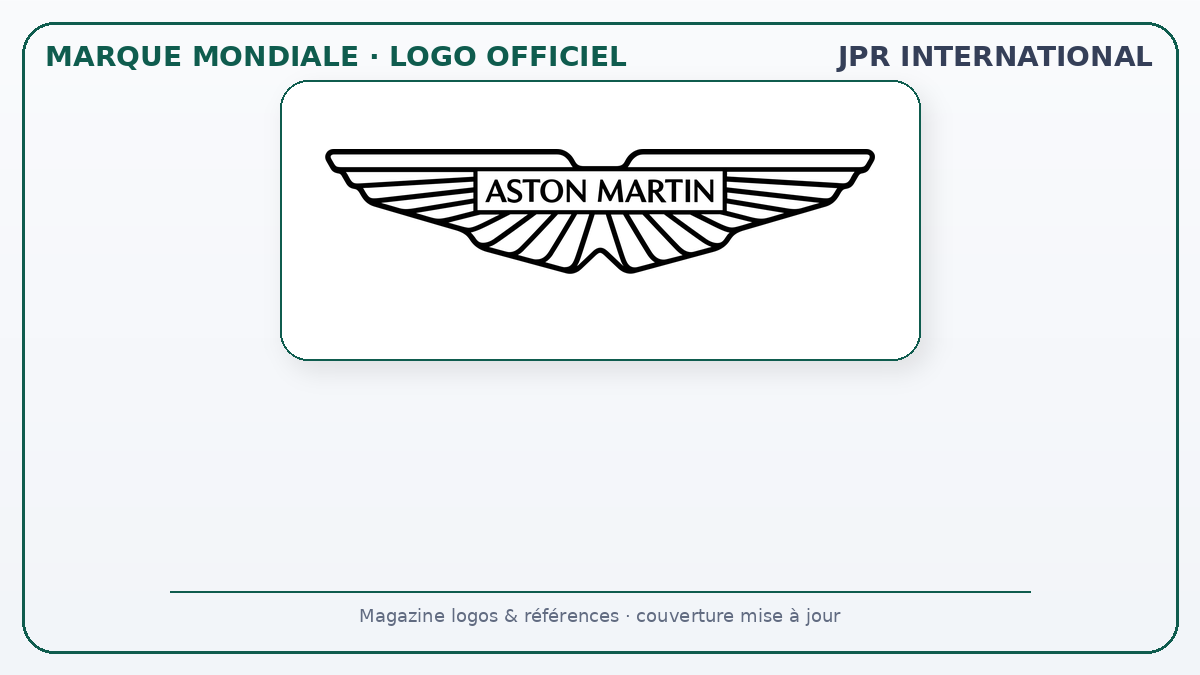 Logo officiel Aston Martin : ailes emblématiques de la marque
