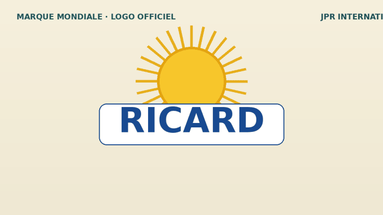 Logo Ricard : symbole solaire et identité visuelle