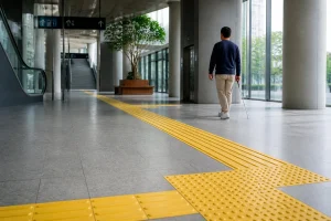 Bandes de guidage PMR : conformité et installation