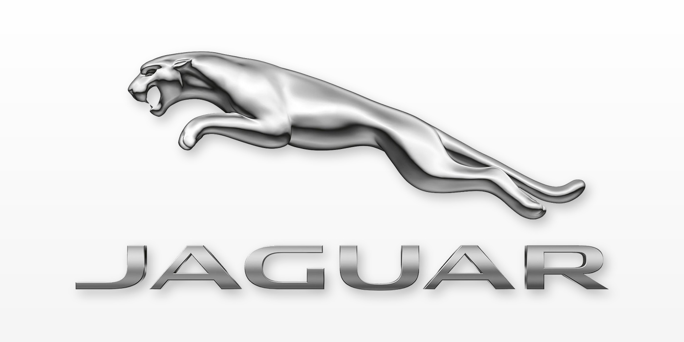 Logo Jaguar classique avec félin bondissant