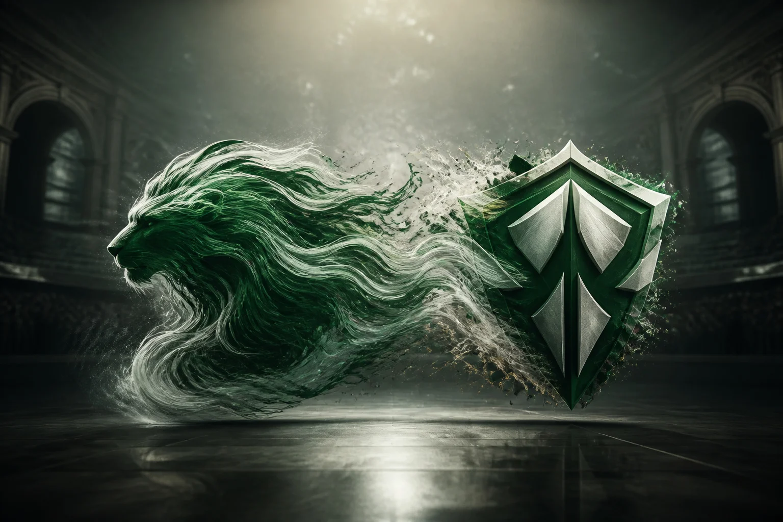 Evolution energique du lion au blason