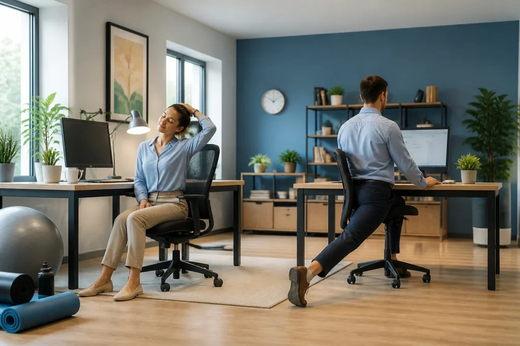 Améliorez votre bien-être : exercices discrets au bureau