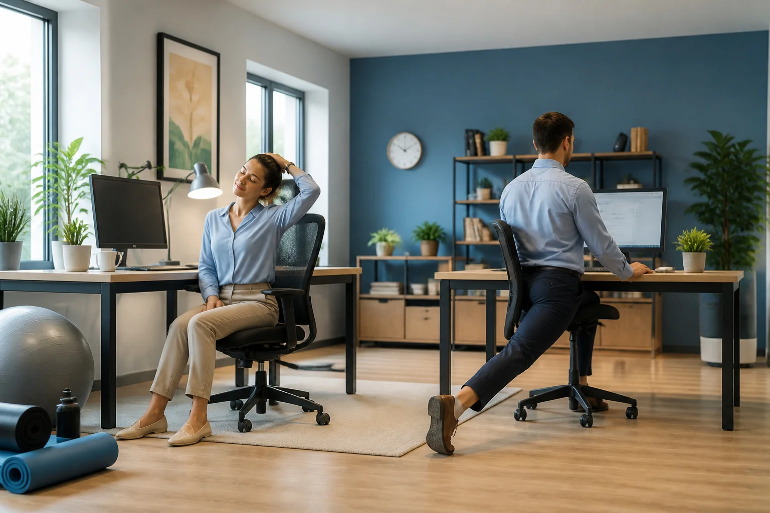 Exercices de bien etre au bureau