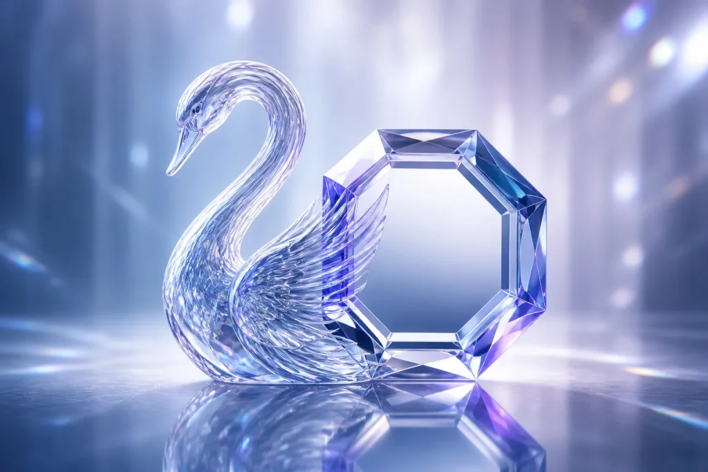 L&rsquo;évolution du logo Swarovski : du cygne à l&rsquo;octogone