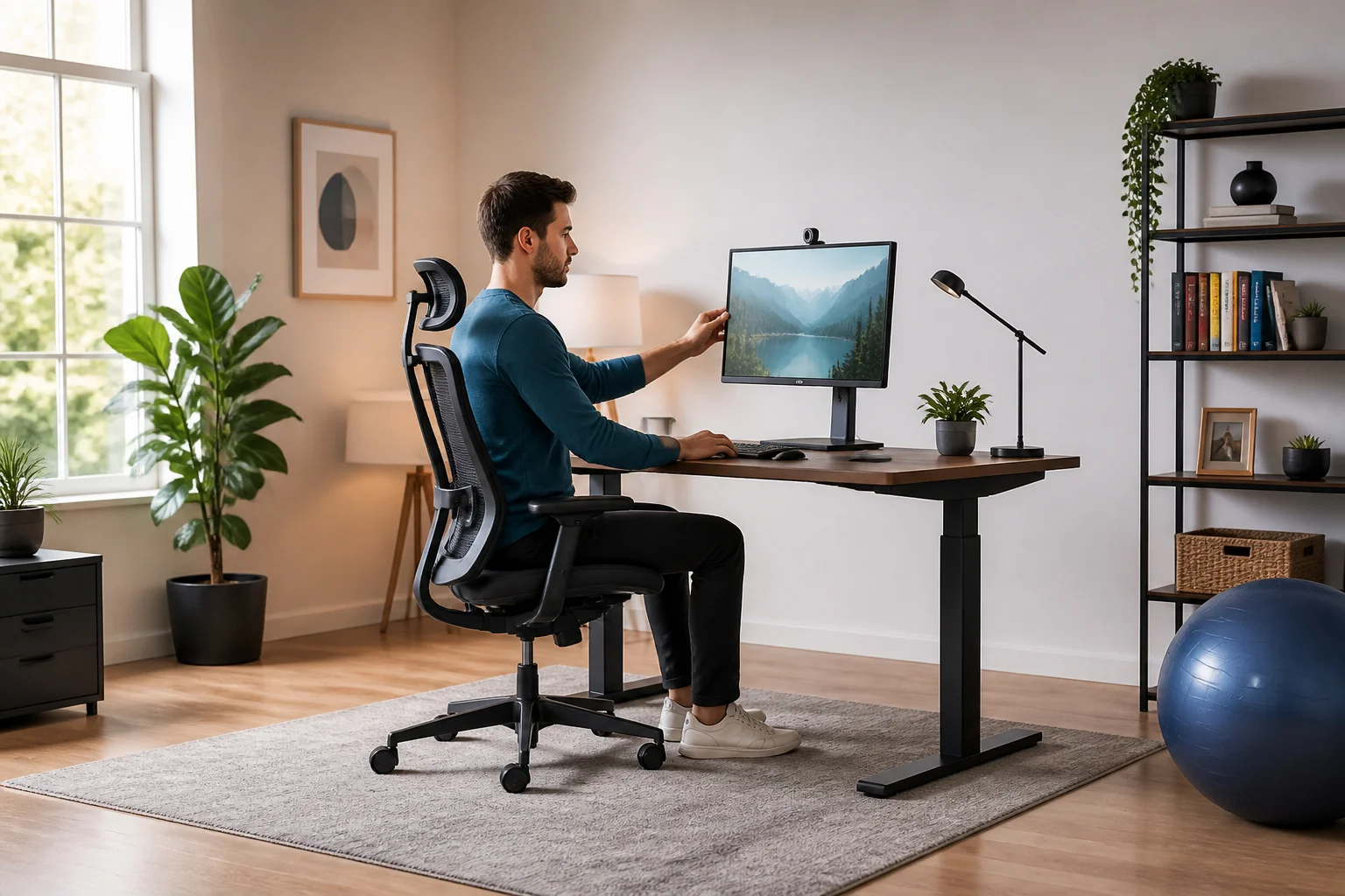 Espace de travail ergonomique et confortable