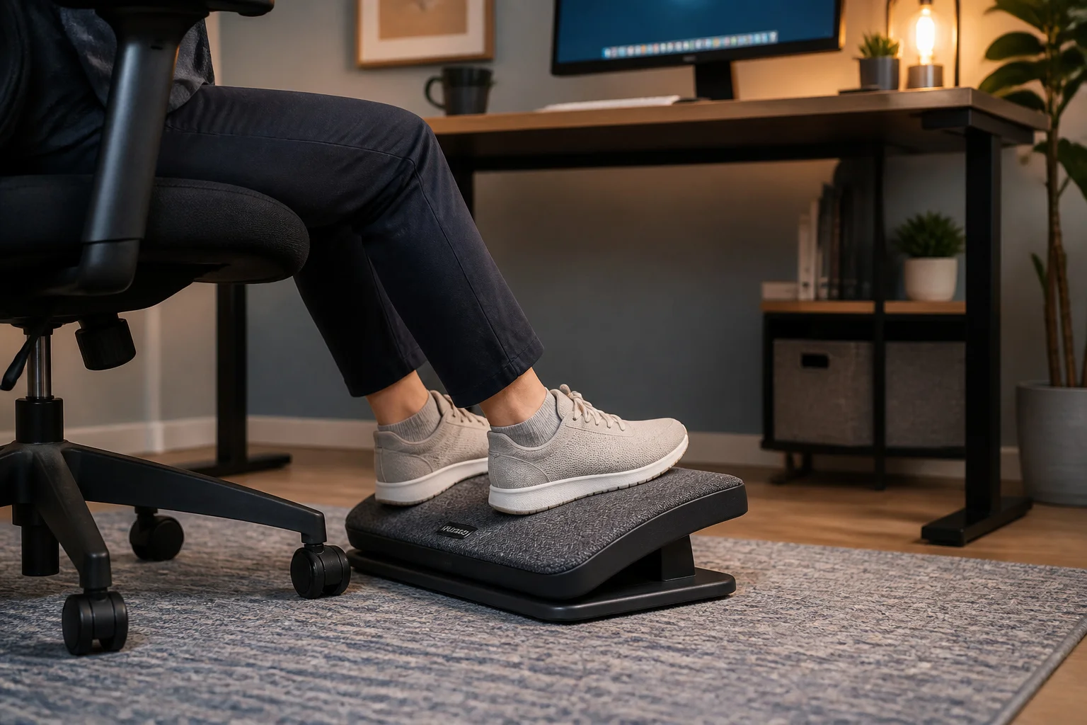 Repose pieds ergonomique pour le bureau